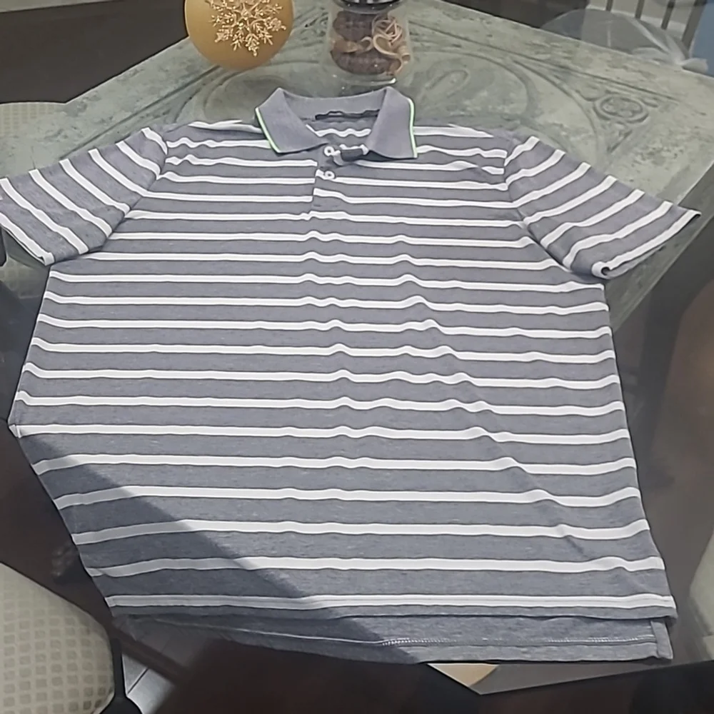 Ralph Lauren RLX Golf Multi Color Stripe Performance polo shirt medium